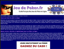 Tablet Screenshot of jeudepoker.fr